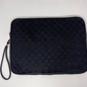 Black Fendi Laptop Case, Aesthetic, Boujee, Classy, Designer
